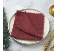 VIXDA 10 servilletas de Gasa de algodón de 41 x 41 cm, servilletas Suaves con diseño Retro para decoración de mesas de Navidad, Bodas y Fiestas con temática Vintage