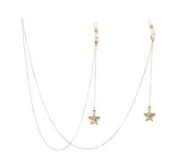 VIXDA 2 Piezas Cadena para Gafas de Mujer con Cuentas de Perla y Estrella Hueca, cordón para Gafas de Lectura, Correa para el Cuello