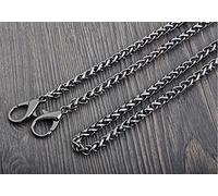 VIXDA 40-160cm Oro/Plata/Negro Pistola/Bronce 5mm Reemplazo de Metal Monedero Cadena Hombro Bandolera Correa para Bolso pequeño