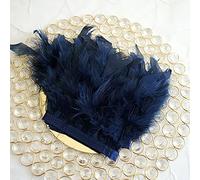 VIXDA Adornos de Plumas de Pavo Rosa de Cuero Natural de 1 Metro, Cinta para decoración de Vestido de Fiesta de Boda, Accesorio de Pluma, Manualidades de Costura