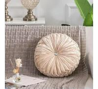 VIXDA Almohada de Felpa con Forma de Calabaza nórdica, cojín Redondo con Forma de Rueda para Sala de Estar, Color sólido, para Ventana, Tatami