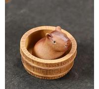 VIXDA Bonita Mascota de té de Capibara, Exquisita, Hermosa y Delicada, Decorativa, de Arcilla Morada, Hecha a Mano, Figura de té de Capibara para el hogar.