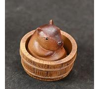 VIXDA Bonita Mascota de té de Capibara, Exquisita, Hermosa y Delicada, Decorativa, de Arcilla Morada, Hecha a Mano, Figura de té de Capibara para el hogar.