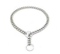 VIXDA Cadena de Acero Inoxidable para Perros, Collar de Entrenamiento de Metal para Perros, Collares Antideslizantes Plateados para Perros Grandes, Bulldog, Circunferencia del Cuello de 35-65cm