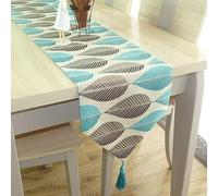 VIXDA Camino de Mesa de Estilo nórdico, patrón de Hojas, Moderno, Europeo, Simple, Fresco, Bandera de Mesa, Cartel de Cama para Fiesta en casa, decoración de Boda
