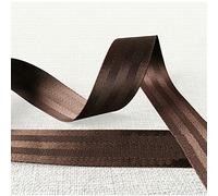 VIXDA Cinta de Nailon de 20mm, 38mm, 50mm, cinturón de Seguridad, Cinta Jacquard para Ordenador, Mochila para Exteriores, Piezas para Bolso, Correa Negra y marrón de 3 Metros