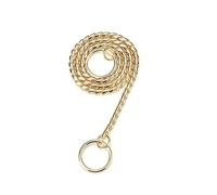 VIXDA Collar de Cadena de Metal para Perro, Gargantilla de Entrenamiento Ajustable, Collar Dorado para Mascotas, Cadena de Serpiente P Fuerte para Perros pequeños, medianos y Grandes