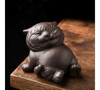 VIXDA Escultura Hecha a Mano de Mascota de té de Arcilla púrpura China, decoración de Animales, Estatua de Tigre, Adornos, figurita de té, artesanías, decoración de Juego de té