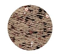 VIXDA Ovillo de 50 140 m de Hilo de algodón para Tejer a Mano 3 mm + Hilo de Lentejuelas 6 mm para Mujer, Ideal para Hacer suéteres, Gorros y Bufandas de Lana.