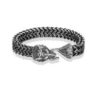 VIXDA Pulsera de Acero Inoxidable Vintage para Hombre, con Cadena y Dije.