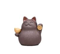 VIXDA Purple Clay Tea Pet Cat Decoration Handmade Sculpture Creative Ingot Lucky Cat Can Raise Tea Set Tea TrayDecor Accessories