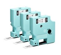 Vixic Cinta para etiquetadora DZ compatible con recambios Dymo LabelManager D1 45013 S0720530, negro sobre blanco para etiquetadora Dymo LabelManager 160 280 210D 280 360D 420P PnP LM1600 D1600