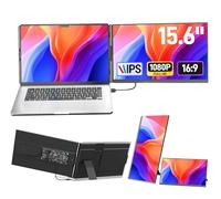 Vixtan Extensor de pantalla para laptop, monitor portátil FHD 1080P IPS de 15.6 pulgadas para laptop de 13 a 17.3 pulgadas, pantalla desmontable, extensor de monitor USB-C Plug and Play para