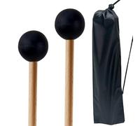 VixxNoxx 2 mazos de goma para batería de 15 pulgadas con bolsa para baquetas, accesorios de instrumentos de percusión para bombo, timbales, tambor de acero, marimba, xilófono, sartén de mano, ideal
