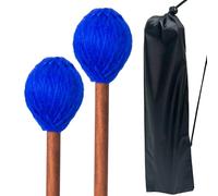 VixxNoxx 2 mazos de marimba, mazos de tambor suaves de 16.5 pulgadas con cabezales de hilo y bolsa de baquetas, accesorios de percusión para xilófono, glockenspiel, vibráfono, ideal para principiantes