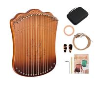 VixxNoxx Lyre Harpika - Kit de arpa Zelkova Lyra sólida de 17 cuerdas, instrumentos musicales de cuerda con bolsa de llave de afinación, instrucciones adicionales para principiantes y adultos