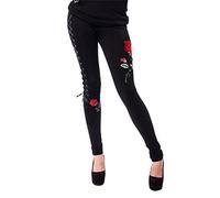 Vixxsin Rose Corset Legging Mujer Leggins Negro L 95% algodón, 5% elastán Pitillo