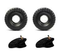 Vixzoid 2 neumáticos para carretilla con manguera 4.10/3.50-4 para carretillas, carretillas, carretillas, carros de mano, 300 libras, 260 x 85 mm