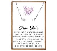 VIY Personal Card Regalos de divorcio para mujeres, joyería de nuevos comienzos, collar de divorcio para mujer, regalos de ruptura, pizarra limpia y nuevo capítulo en la vida, collar de flecha
