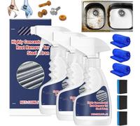 Viyshop - Eliminador de óxido resistente para metal, potente removedor de óxido para piezas de automóviles, hardware, sin ácidos, no corrosivo, a base de agua, agente de limpieza rápida para metal (3)