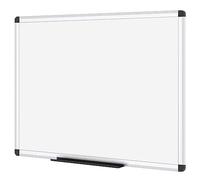 VIZ-PRO Pizarra Blanca Magnética con Marco de Aluminio y Bandeja para Rotuladores, 120 x 90 cm, Ideal para Oficina, Escuela y Hogar