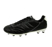 Vizari Classico FG Cuero Fútbol Zapatos - Zapatos de Fútbol al Aire Libre Hombres, negro blanco, 40 EU