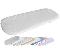 Vizaro - Sábana Bajera para Colchón de Capazo de Carrito de Bebé Ajustable 70-80 x 30-35cm - 100% Algodón - Hecho UE, OekoTex - Líneas Grises