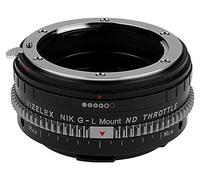 Vizelex ND - Adaptador de Lente del Acelerador, Compatible con Nikon F Mount G-Type D/SLR para Seleccionar cámaras sin Espejo L-Mount Alliance con Filtro ND Variable Integrado (2 a 8 Paradas)