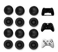 VizGiz - Juego de 12 empuñaduras universales para Manillar de Palanca de Mando de PS4 y PS4 (Goma de precisión para PS4, Xbox One, Xbox 360, PS3, PS2, Pro Slim, Dualshock Wii, Color Negro)
