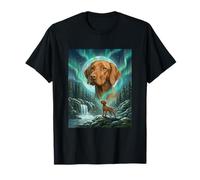 Vizsla Aurora Borealis, Aurora Boreal, Perro, Bosque Lunar Camiseta