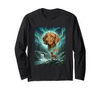 Vizsla Aurora Borealis, Aurora Boreal, Perro, Bosque Lunar Manga Larga