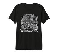 Vizsla Bebiendo café Helado Columpio Retro DIGOR Camiseta Premium