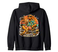 Vizsla Bebiendo café Helado en un Columpio DIGOR Divertido Sudadera con Capucha