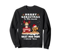 Vizsla Christmas To The World Best Dog Mom Funny Xmas Sudadera