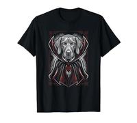 Vizsla Halloween Drácula Vampiro Camiseta gráfica económica, Hombre, Negro, M