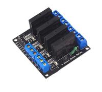 VJEHSKUM Módulo de relé de Estado sólido de bajo Nivel, 5 V, 1, 2, 4 y 8 Canales, SSR G3MB-202P, Salida de 240 V, 2 A, con Fusible resistivo, 5 Unidades por Lote(4 Channel)