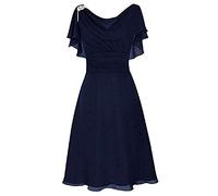 VJGOAL Mujer Color sólido Manga de Volantes Boda Dama de Honor Cintura Alta Fiesta Bola Formal Vestido de Fiesta Cóctel Fiesta de Noche Vestido de Gasa