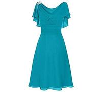 VJGOAL Mujer Color sólido Manga de Volantes Boda Dama de Honor Cintura Alta Fiesta Bola Formal Vestido de Fiesta Cóctel Fiesta de Noche Vestido de Gasa