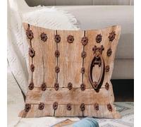 VJIZLOQB Fundas Cojines,Fundas de Cojines Decorativo Fundas Cojin Poliéster por Sala de Dormitorio Sofá,Entrada rústica española al Arco de Handlers de Estilo Medieval Oxidado F,50x50cm