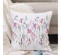 VJIZLOQB Fundas Cojines,Fundas de Cojines Decorativo Fundas Cojin Poliéster por Sala de Dormitorio Sofá,Hermoso patrón Floral sin Costuras con Lindas Flores Silvestres abstractas dibuj,40x40cm