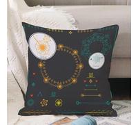 VJIZLOQB Fundas Cojines,Fundas de Cojines Decorativo Fundas Cojin Poliéster por Sala de Dormitorio Sofá,Marcos y laureles Dibujados a Mano. Conjunto de decoración para Tarjetas e invit,50x50cm
