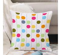 VJIZLOQB Fundas Cojines,Fundas de Cojines Decorativo Fundas Cojin Poliéster por Sala de Dormitorio Sofá,Patrón Grunge, Estilo Retro Revival con círculos y Colores,45x45cm