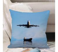 VJIZLOQB Fundas Cojines,Fundas de Cojines Decorativo Fundas Cojin Poliéster por Sala de Dormitorio Sofá,Decoración de avión, Vista Frontal de un Bombardero Pesado de la Segunda Guerra,40x40cm