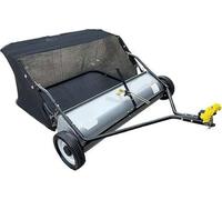 VjSLwPL Tarra de 42 Pulgadas detrás de la barredora de césped con Pinceles de Nylon de 10 Pulgadas con Enganche Universal Compatible con Ruedas Planas de ATV Altura Ajustable 1(Gray)
