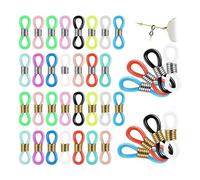 Vjsujehgy 60 Piezas Extremos de Cadena de Gafas Soporte de Anillo de Cadena de Gafas Conector de Gafas de Silicona Extremos de Cadena Fijos