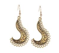 Vjsujehgy Estilo éTnico Personalidad Exagerada Gancho de Metal Pendientes Tallados Pendientes de Mujer de Moda.