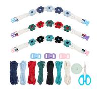 Vjsujehgy Kit de Collar de Macramé para Mascotas DIY para Principiantes Adultos Kit de Fabricación de Collar de Macramé para Gatos Collar para Mascotas Personalizado Fácil de Hacer DIY
