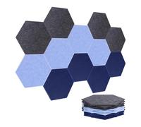 Vjsujehgy Paquete de 12 Paneles Acústicos Autoadhesivos, Paneles de Pared Insonorizados Que Absorben el Sonido, Paneles Hexagonales Insonorizados para Estilo B