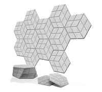 Vjsujehgy Paquete de 12 Paneles de Espuma Autoadhesivos AcúSticos una Prueba de Sonido de 13,8 X 12 X 0,4 Pulgadas, para Estudios/Estudios de GrabacióN/Oficinas, Gris