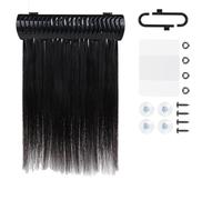 Vjsujehgy Soporte para Extensiones de Cabello para Peinar, 4 Modos de Instalación con Herramienta, Soporte para Extensiones de Cabello Diseñado para Lavar B